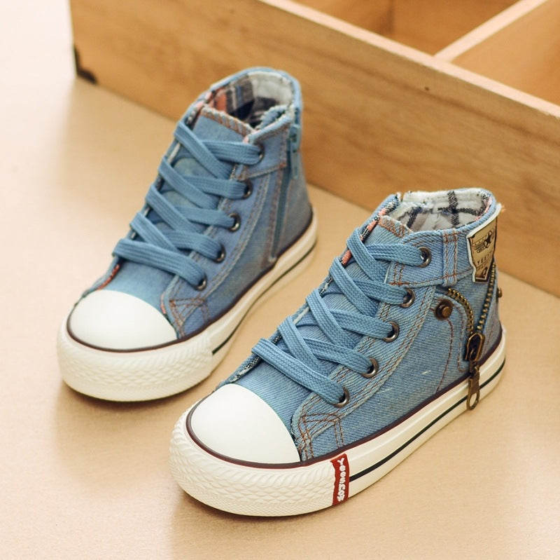 Autumn Children Breathable Denim Canvas Casual Shoes