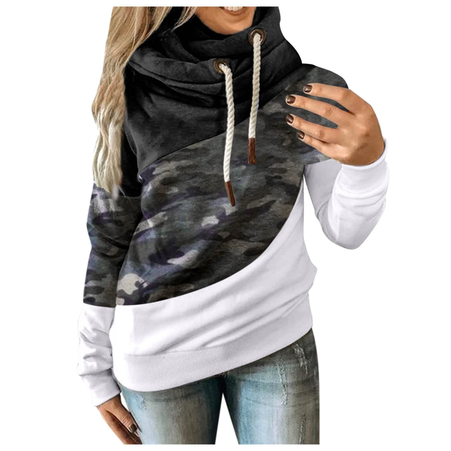 Camouflage Hoodie Sweatshirt for Women