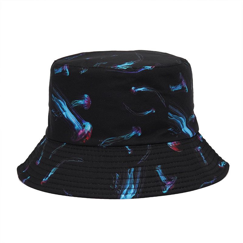 Men's And Women's Outdoor Printed Sunshade Double Basin Hat