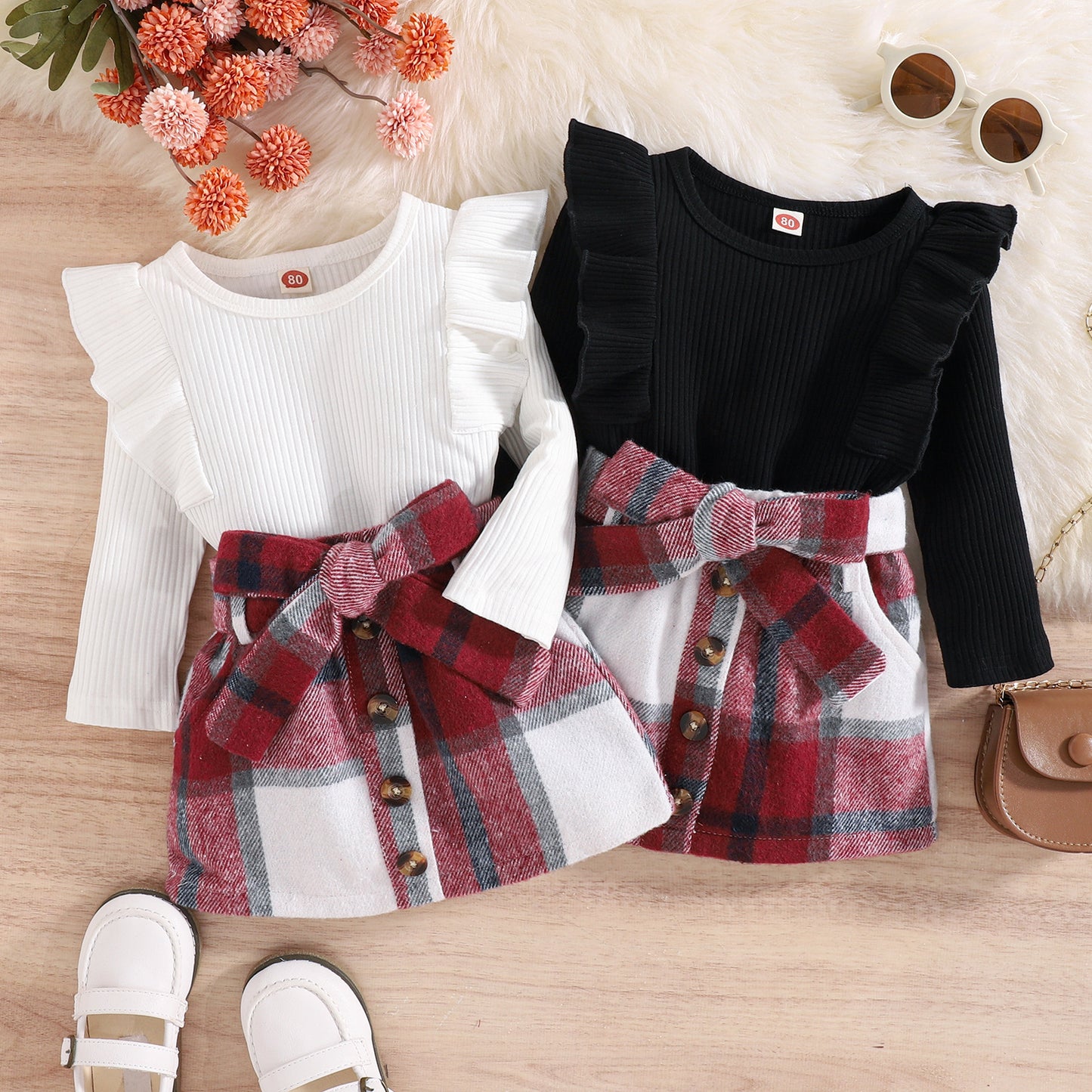 Fashion Tops Plaid Skirt Outfit