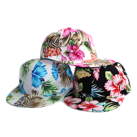 Women's Beach Style Hip Hop Hat Flat Brim