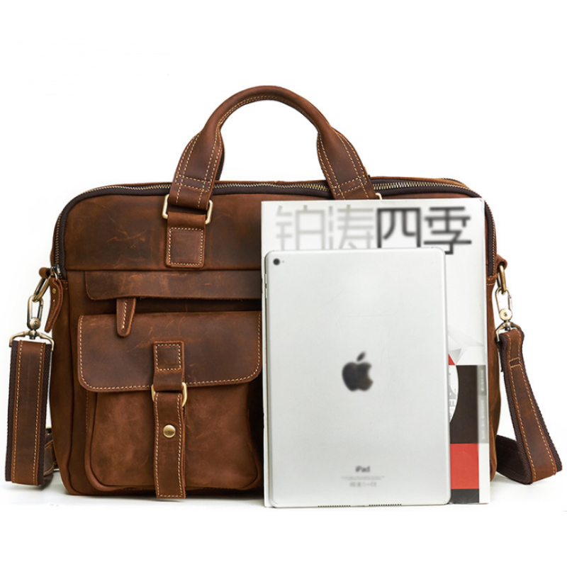 Retro Business Cowhide Bag