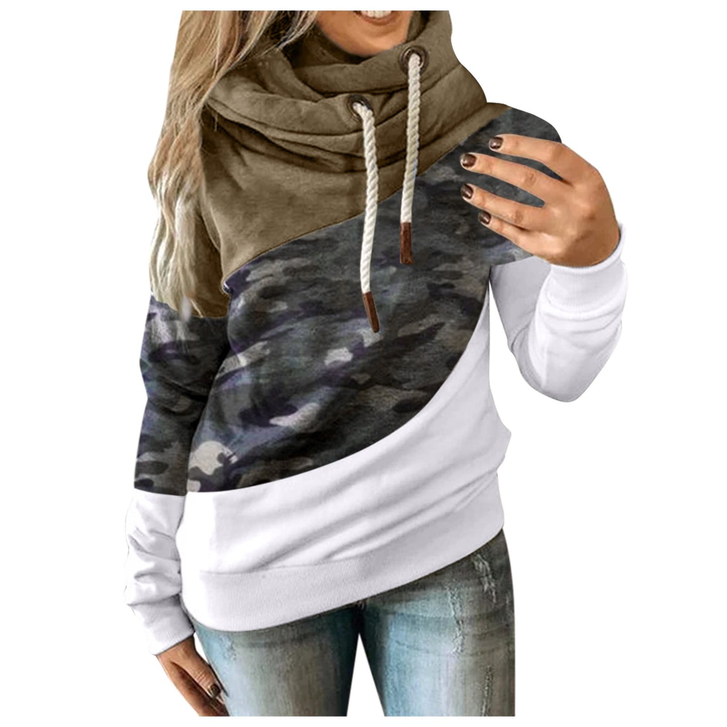 Camouflage Hoodie Sweatshirt for Women