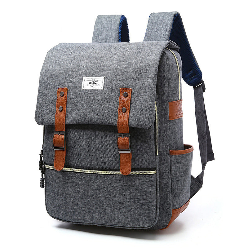 2021 Vintage men women canvas backpacks school bags for teenage girls laptop backpack with USB charging fashion travel