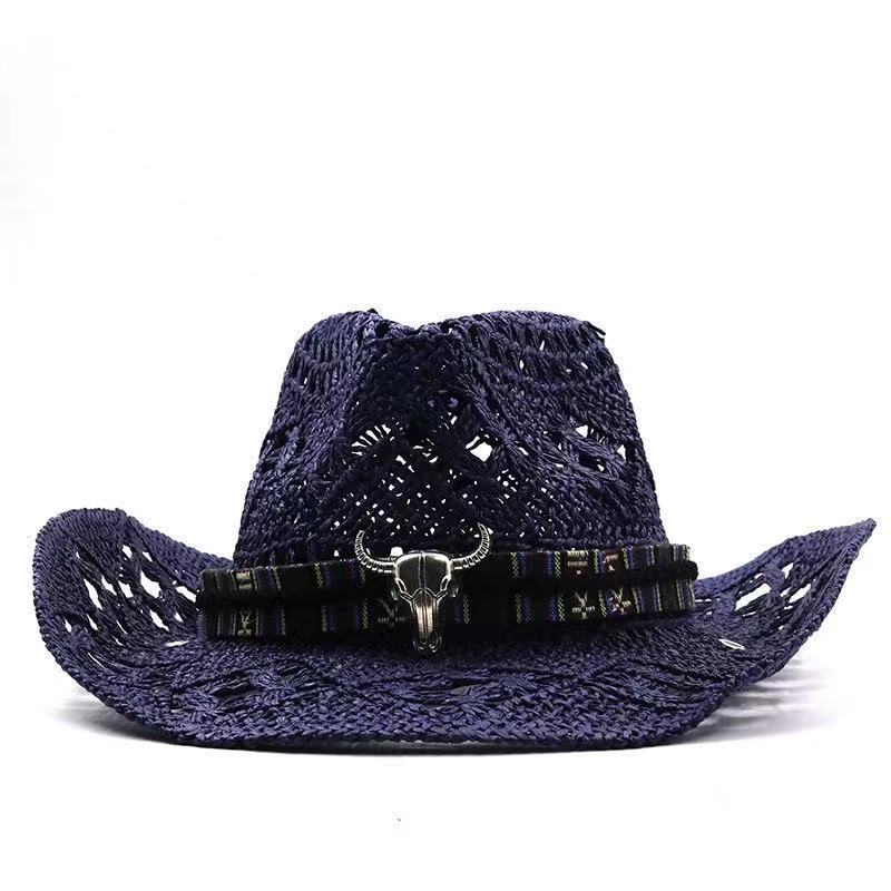 New Women's Beach Cowboy Straw Caps Sun Hat