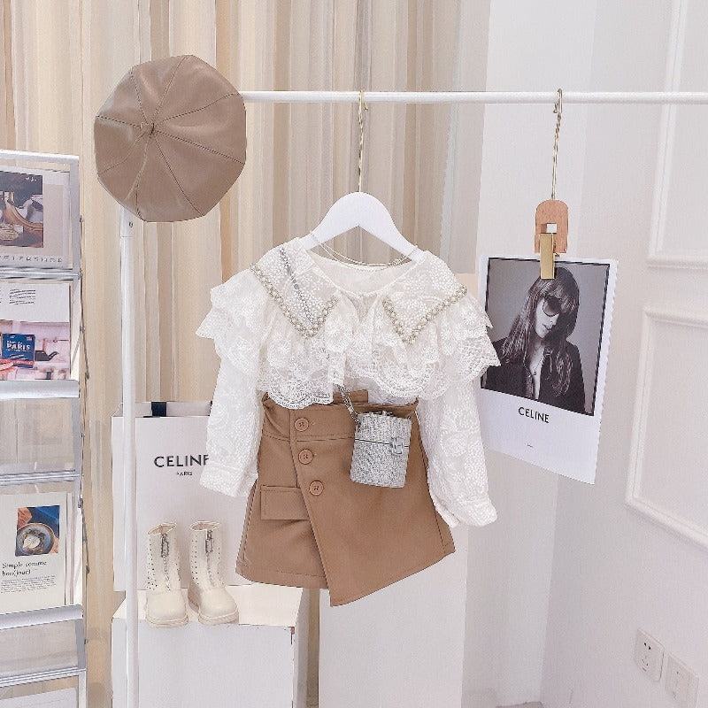 Children's Collar Lace Shirts