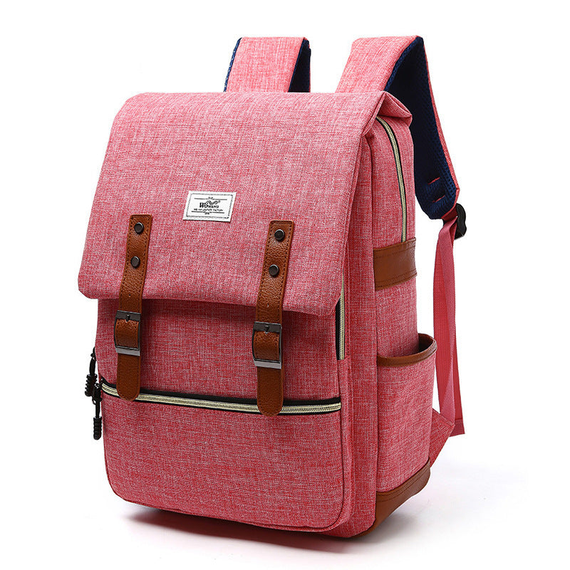 2021 Vintage men women canvas backpacks school bags for teenage girls laptop backpack with USB charging fashion travel