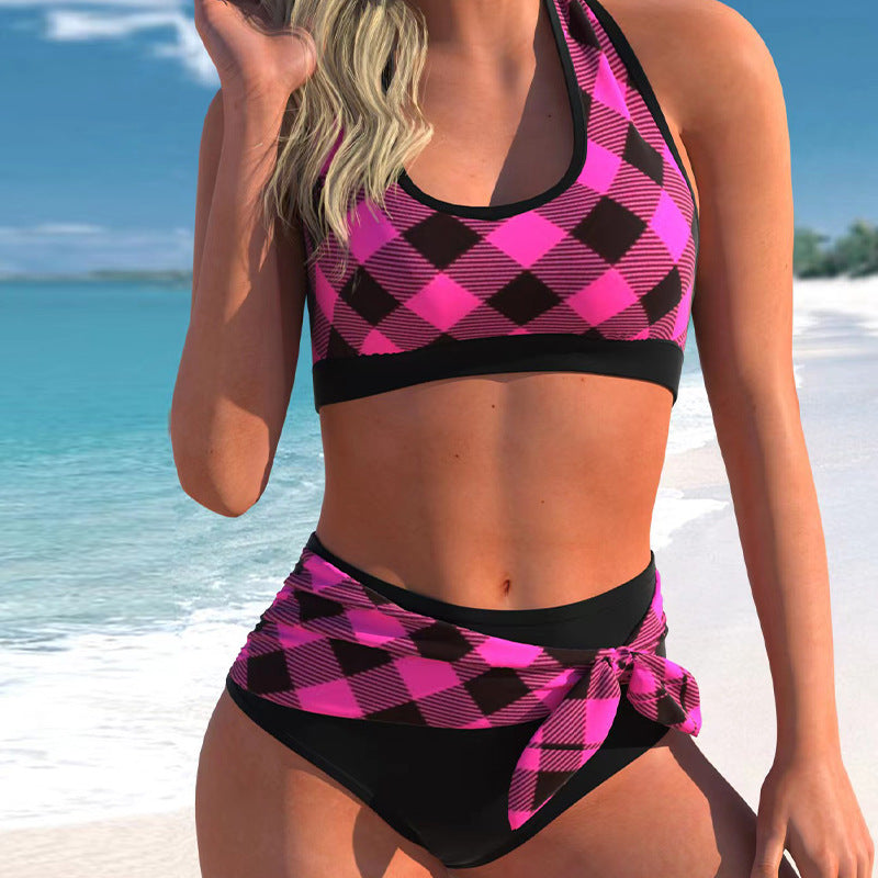 New Bikini Digital Printing Fashion Split Swimwear