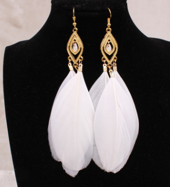 European and American feather earrings earrings National feathers Earrings