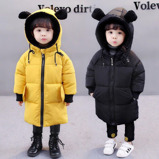 Solid Color Hooded Jackets For Toddlers