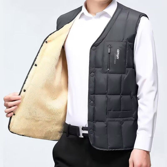 Men's Down Vest Plus-sized Duck Down Vest Warm Autumn And Winter