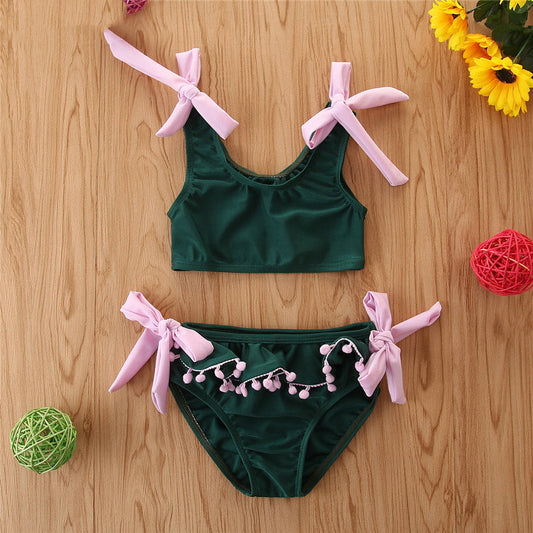 Summer Girl's Swimsuit Suit Fashion Girl's Color Matching Swimsuit