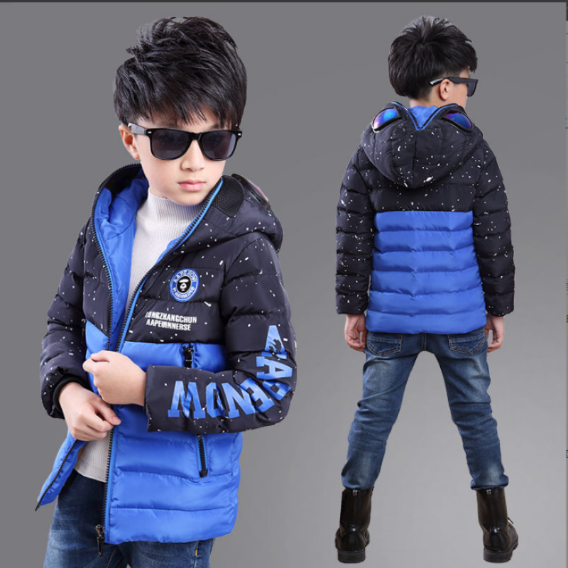 Glasses Hooded Warm Cotton Coat