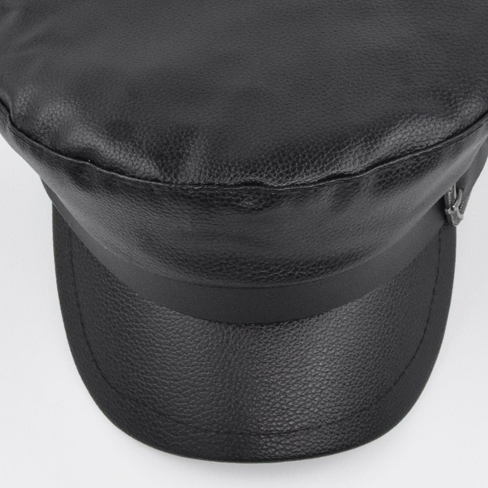 PU Leather Belt Buckle Beret