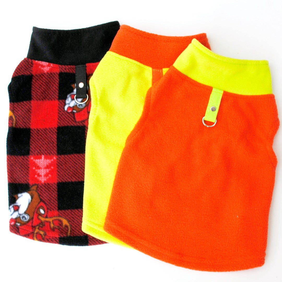 Pet Clothes Dog Autumn And Winter Polar Fleece Traction Buckle Strong