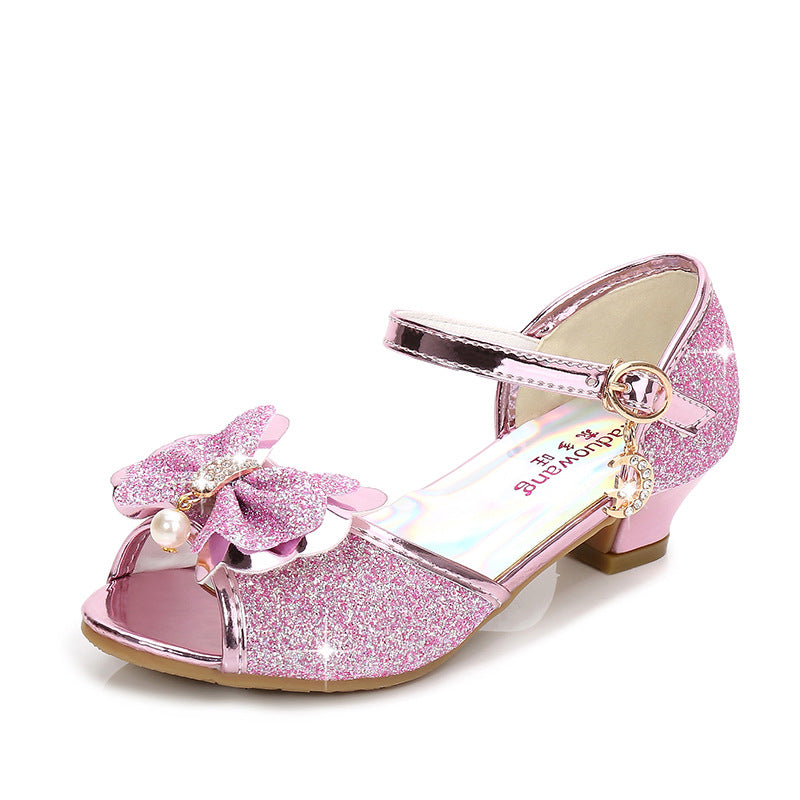 Princess Crystal Girls High Heel Shoes