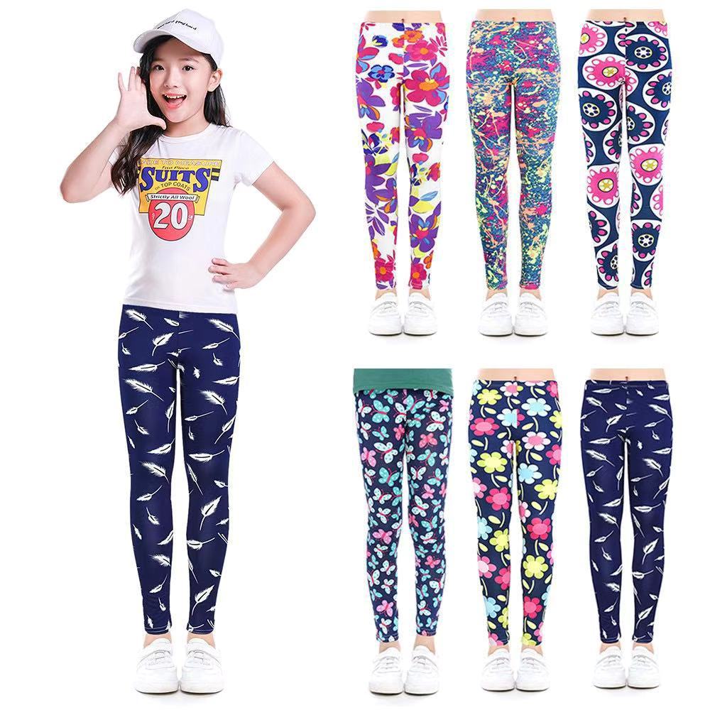 Printing Fashion Girls Cute Print Legging Trousers