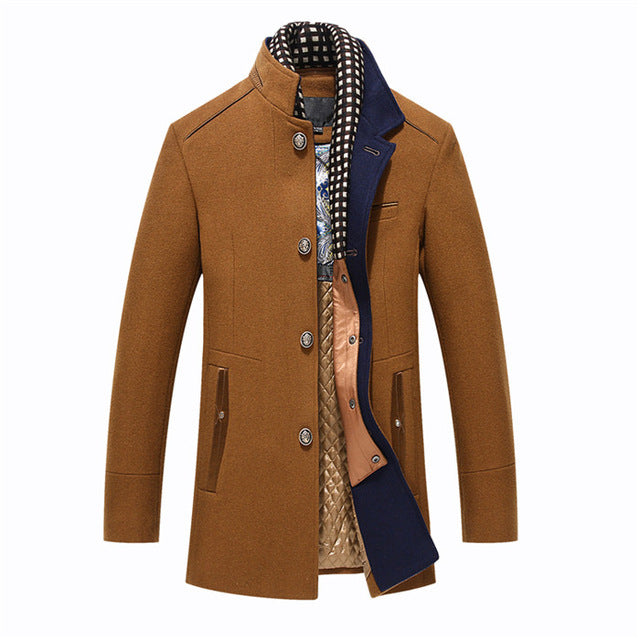 Men's woollen overcoat