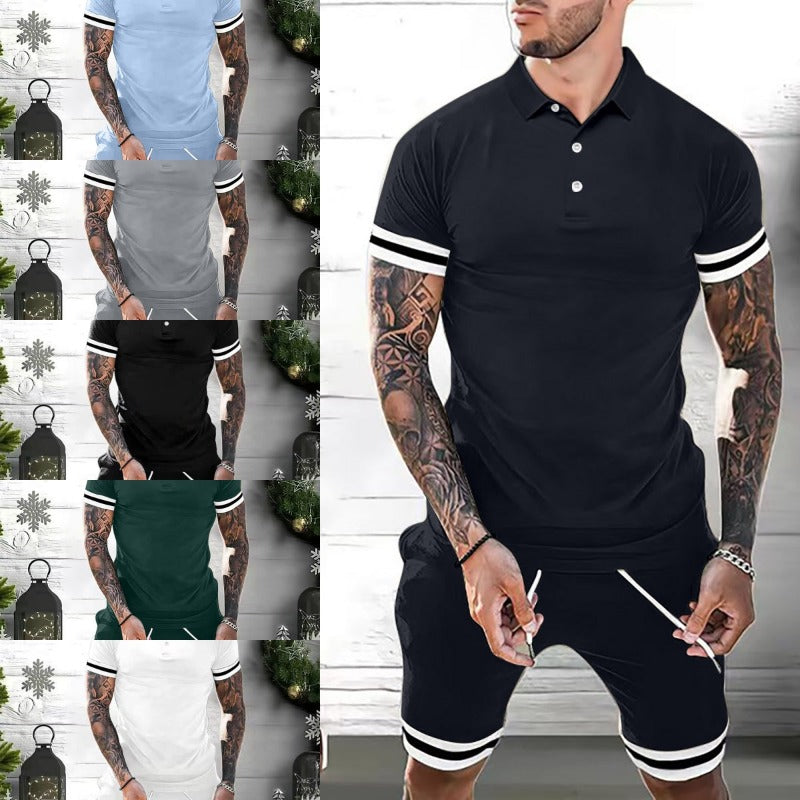 2 Piece Casual Short Sleeve And Shorts Set