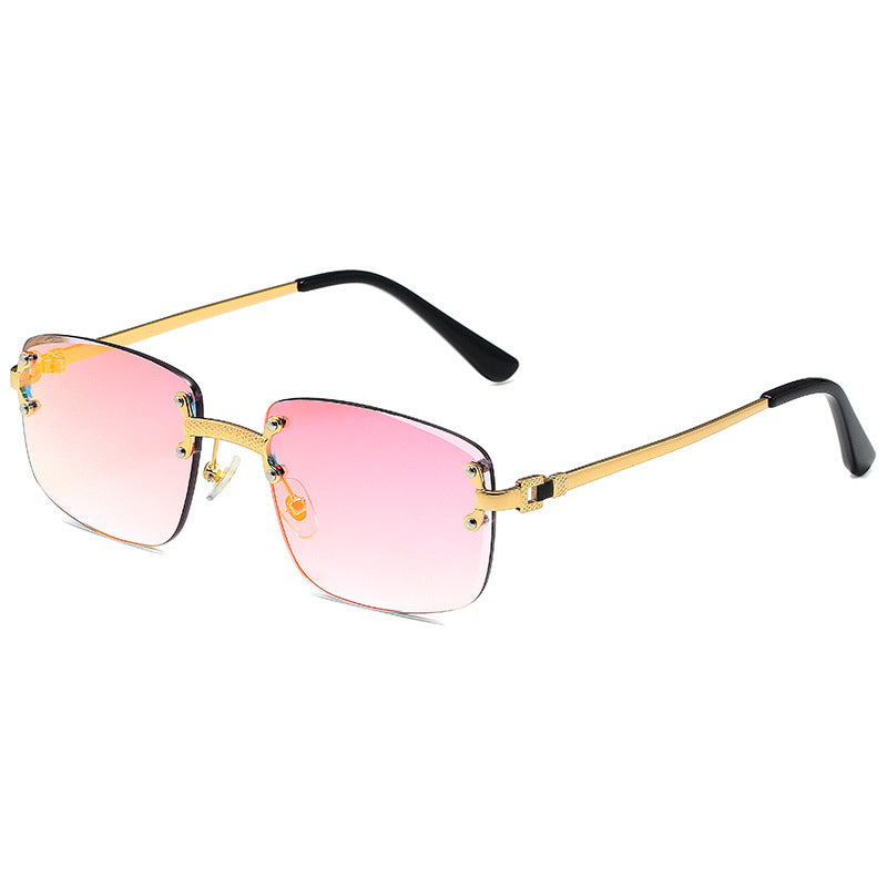 Square European And American Frameless Cutting Sunglasses