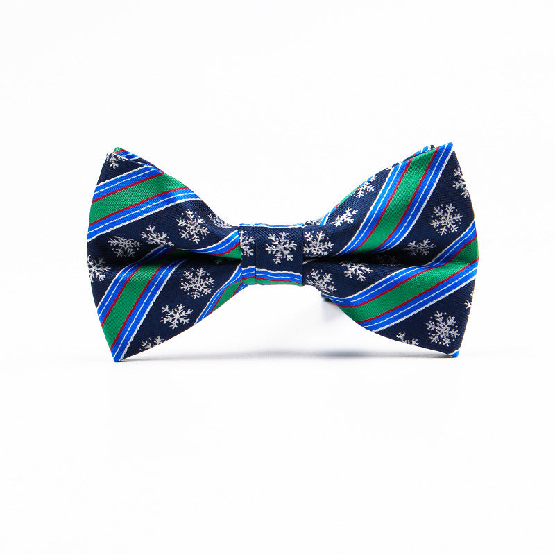 Mens Christmas Fashion Casual Print Bow Tie