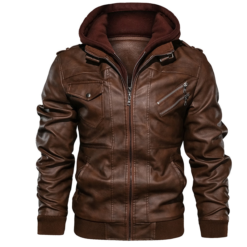 Casual Motorcycle PU Leather Jacket