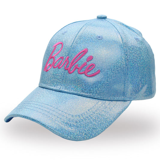 New Laser Colorful Barbie Girl Baseball Cap Pink Embroidered Letter Hat Casual Fashion Cap