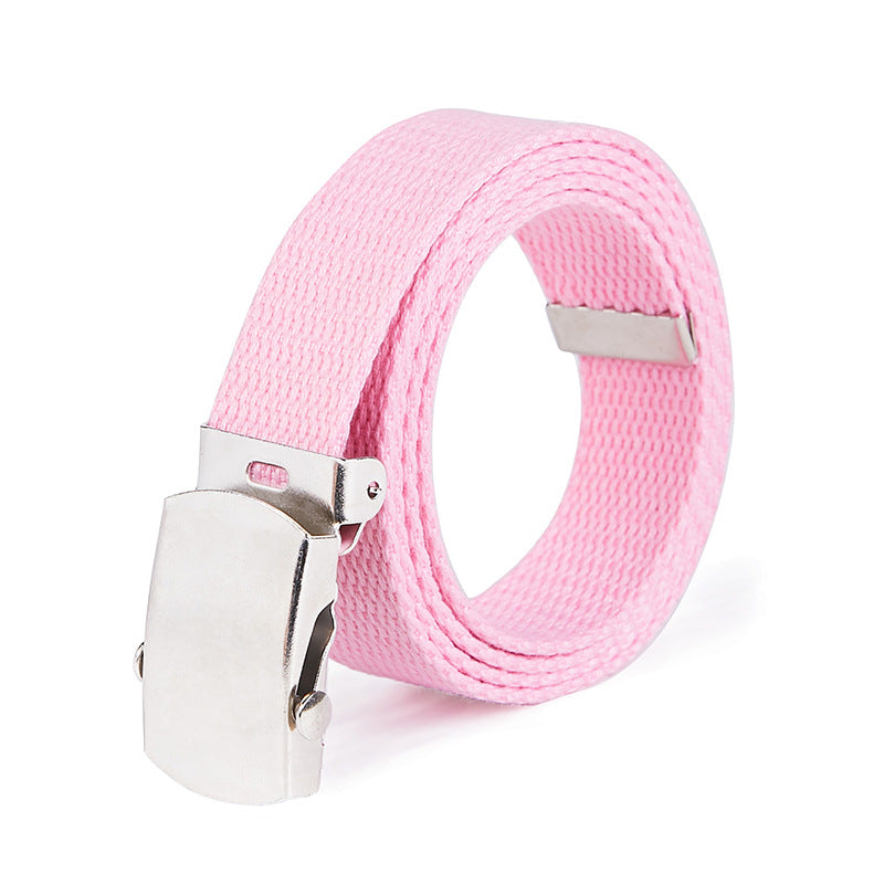 25mm Children's Belt Trendy Fashion Kids Universal Pant Belt Thickened Rolling Buckle Canvas Belt