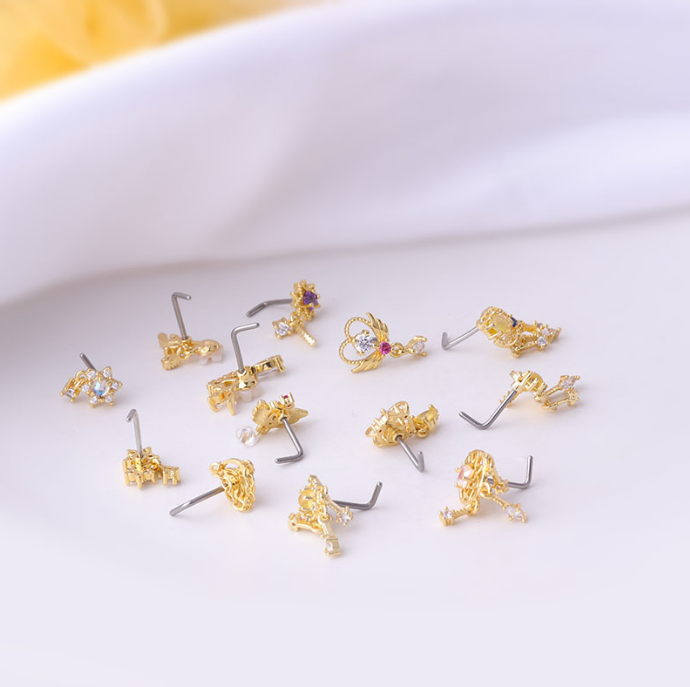 Flower Nose Stud Ring Piercing