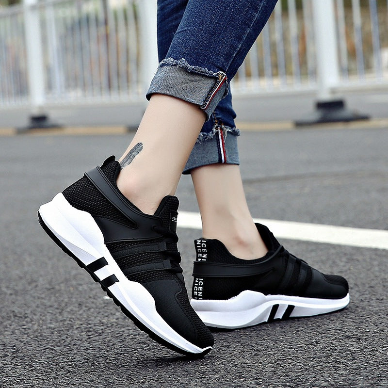 L09 women fall new soft bottom tie breathable mesh shoes