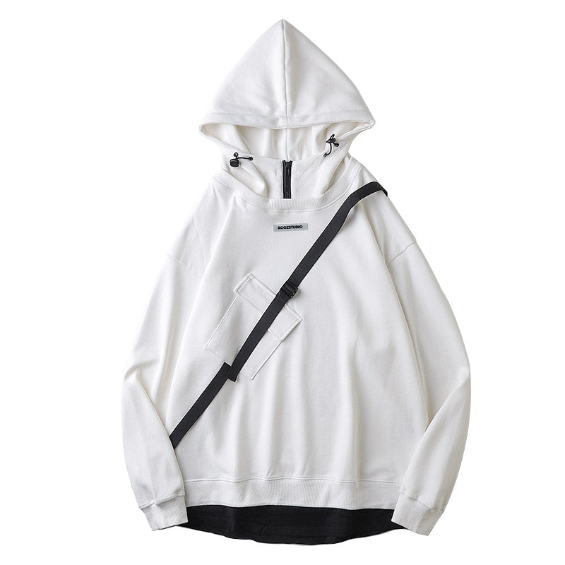 Men Ribbon Pullover Hoodies