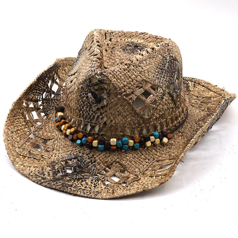 New Women's Beach Cowboy Straw Caps Sun Hat