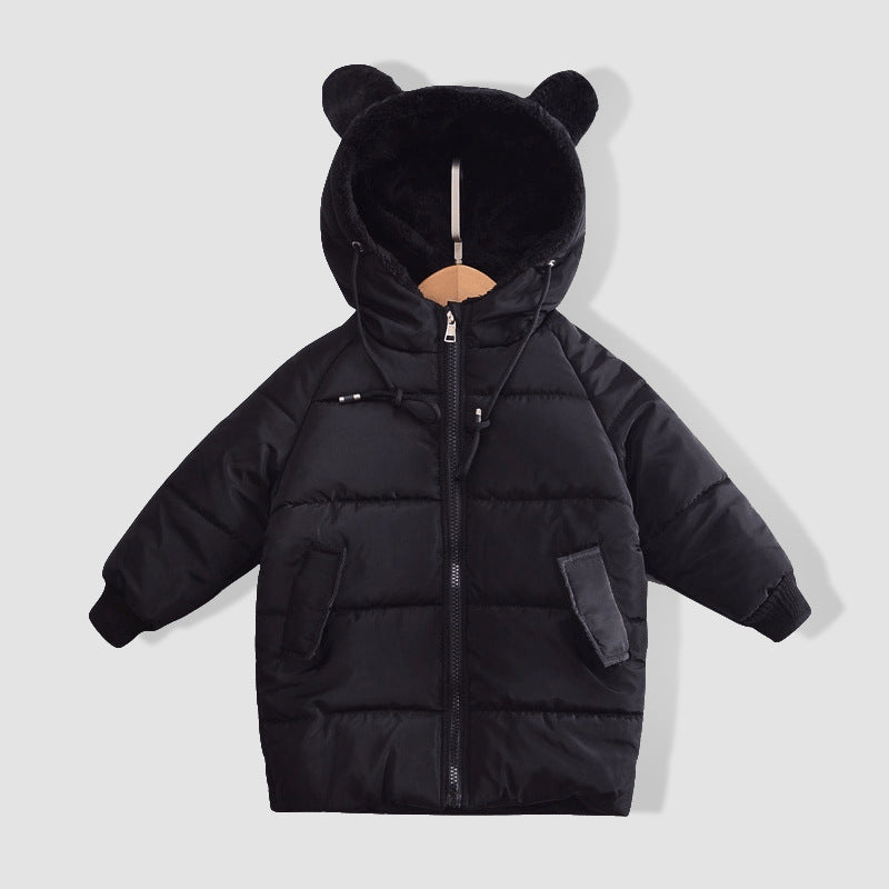 Solid Color Hooded Jackets For Toddlers