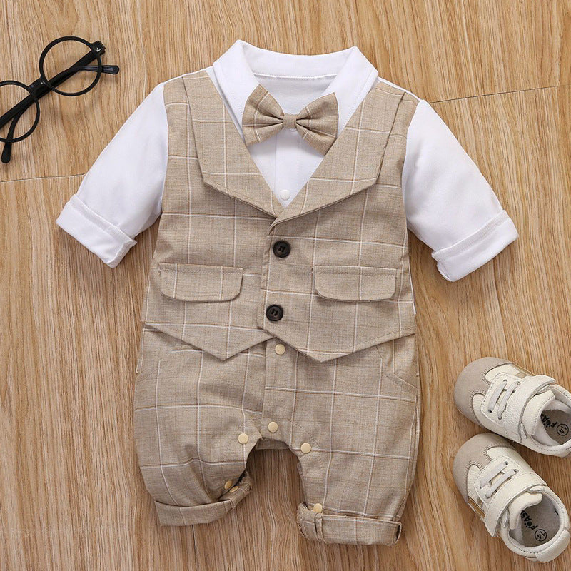 Baby Handsome Polyester Jumpsuit Children Two Pieces