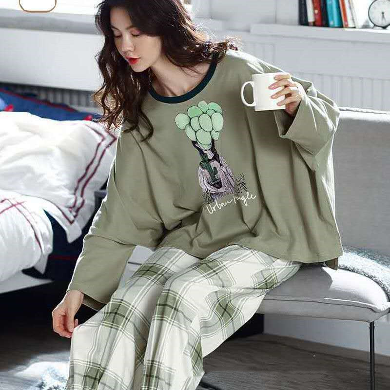 New Style Pajamas Women Spring And Autumn Long Sleeves