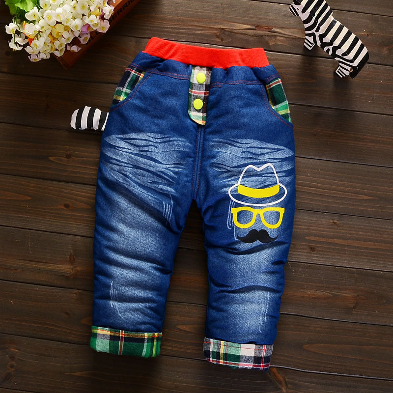 Children's Clothing Plus Velvet Thick Casual Pants