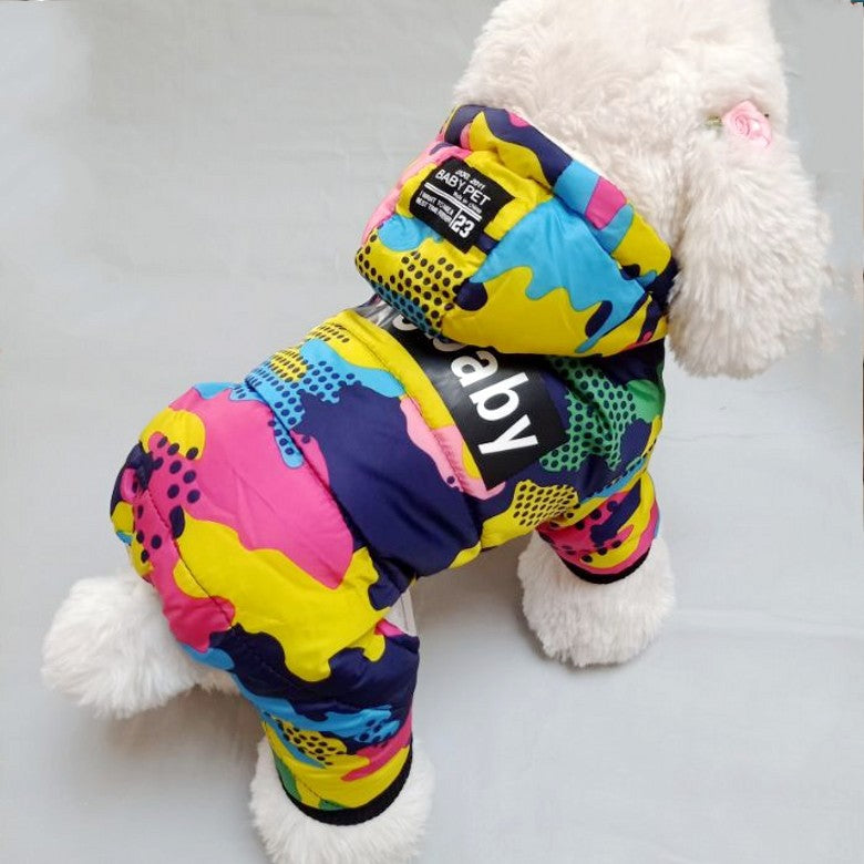 Pet Puppy Winter Thickened Four Legged Cotton Padded Clothes