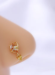 Flower Nose Stud Ring Piercing