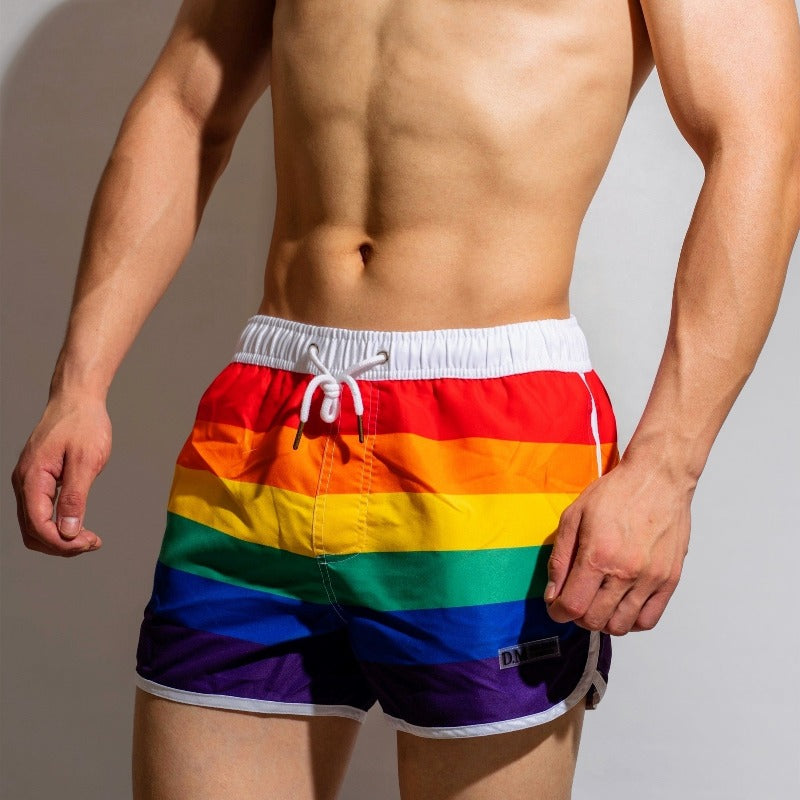 Rainbow Swim Beach Shorts