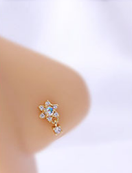 Flower Nose Stud Ring Piercing