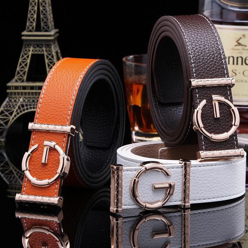 Ladies luxury belts cummerbunds for women G buckle Belt Genuine Leather belt Fashion genuine leather men belts buckle