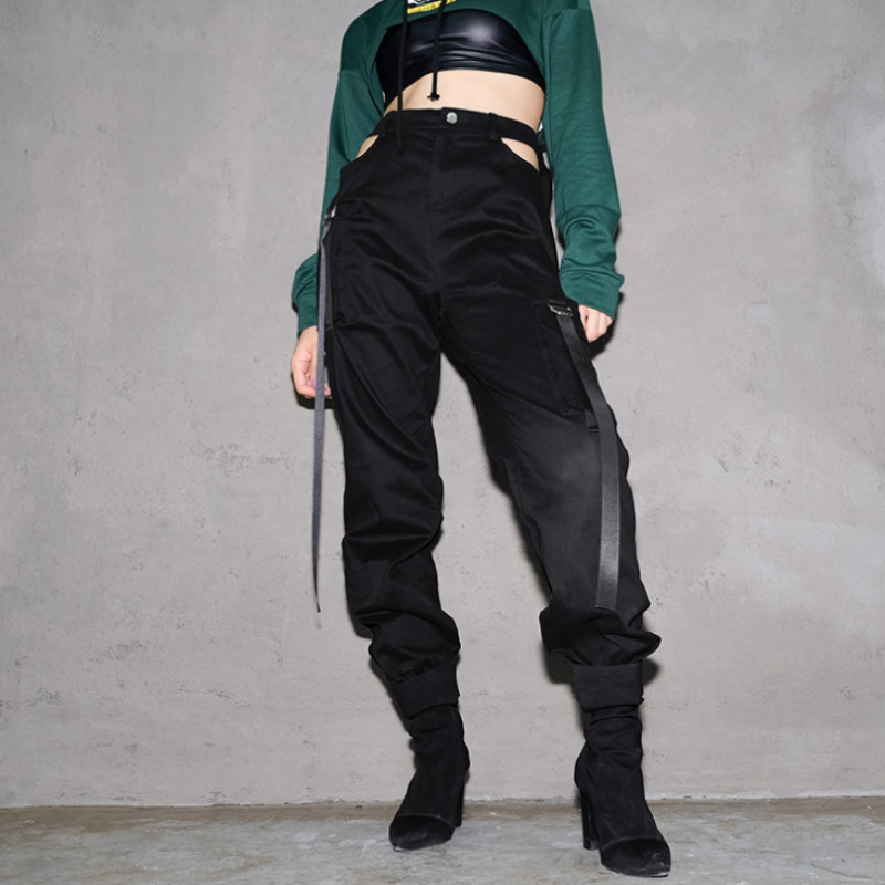 High Waist Hollow Out Pants