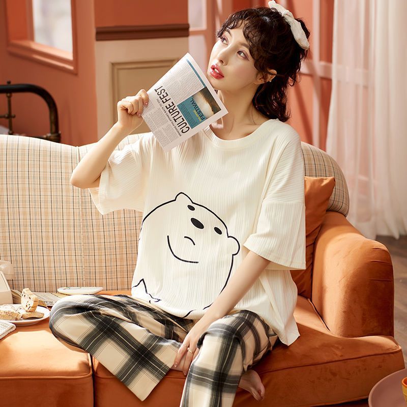 Women Autumn And Winter Cartoon Pajamas