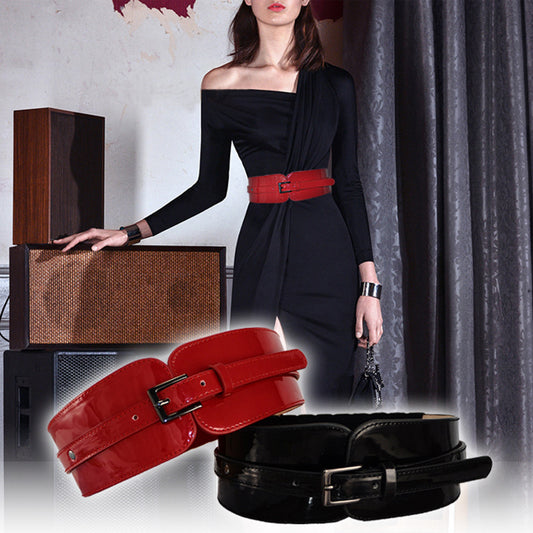 Women's Patent Leather Belt All-match Waist Seal