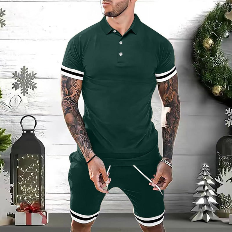 2 Piece Casual Short Sleeve And Shorts Set