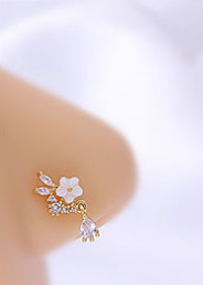 Flower Nose Stud Ring Piercing