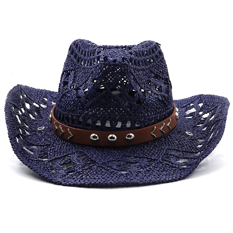 New Women's Beach Cowboy Straw Caps Sun Hat