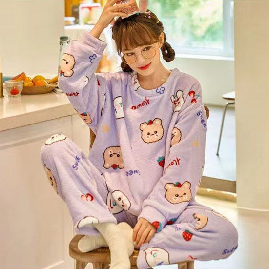 Winter Warm Long Sleeve Sleepwear