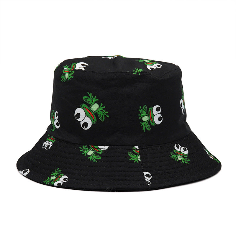 Men's And Women's Outdoor Printed Sunshade Double Basin Hat