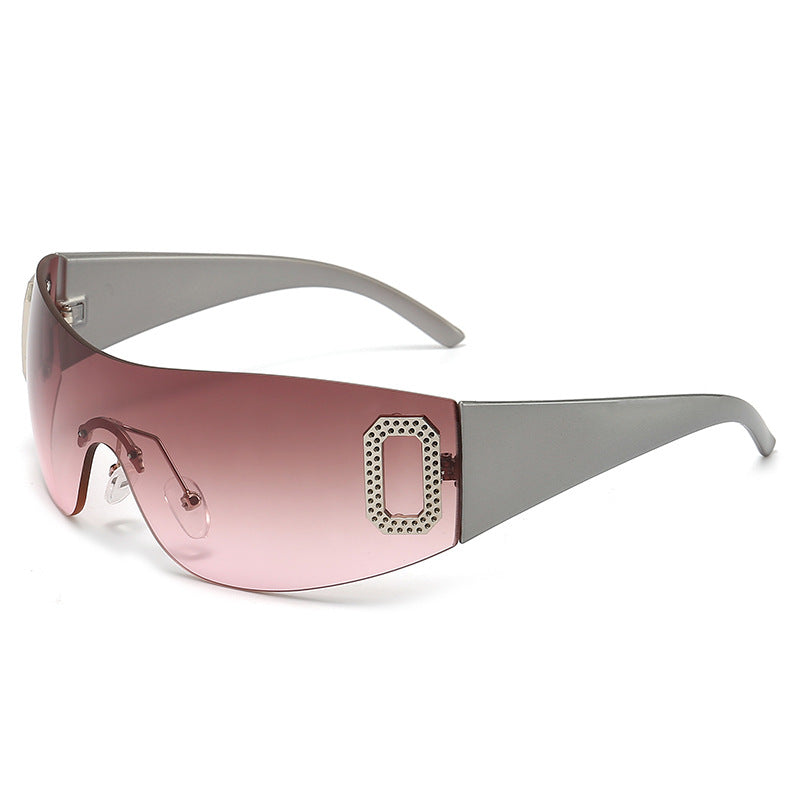 Letter Integrated Sun-proof Millennium Sunglasses